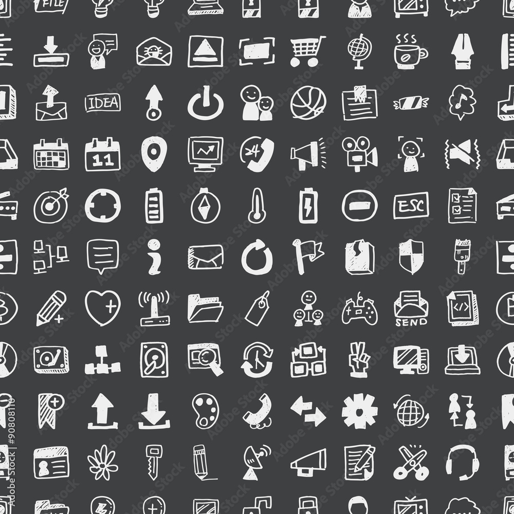 Doodle Web, seamless pattern background Doodle Web, seamless pattern background