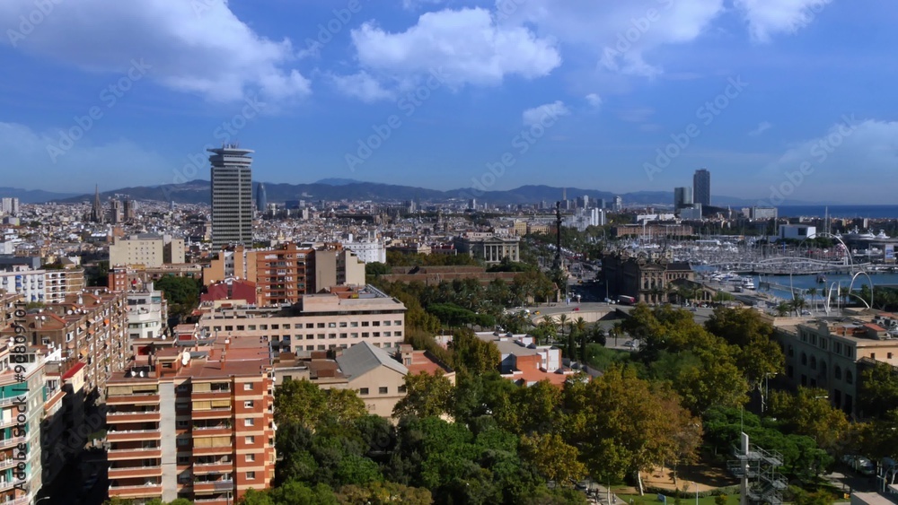4K Aerial Barcelona from Montjuic 4K Aerial Barcelona from Montjuic