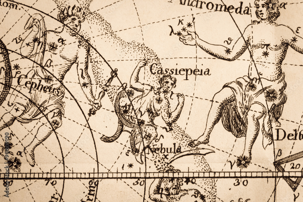アンティークの天体図