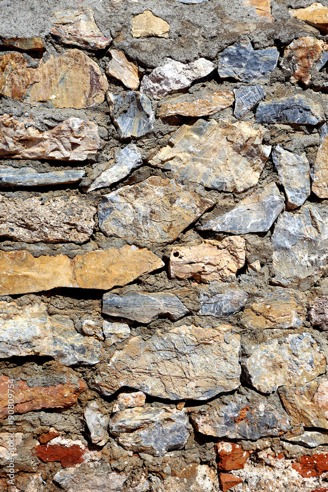 The texture of the stone wall The texture of the stone wall
