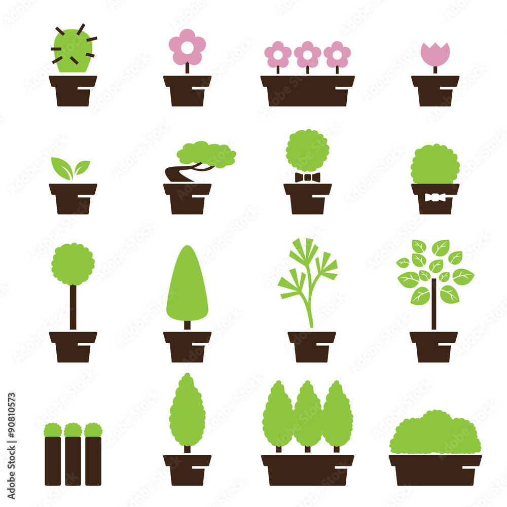 tree pot icon tree pot icon