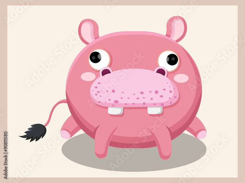 Hippo cartoon vector
