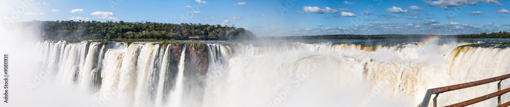 Scenic view of Iguazu waterfalls in Argentina