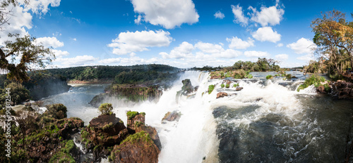 Scenic view of Iguazu waterfalls in Argentina