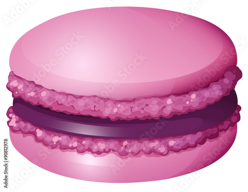 Purple color macaron alone