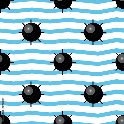 the seamless pattern with mines