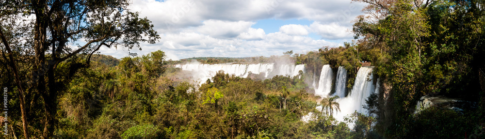 Scenic view of Iguazu waterfalls in Argentina Scenic view of Iguazu waterfalls in Argentina