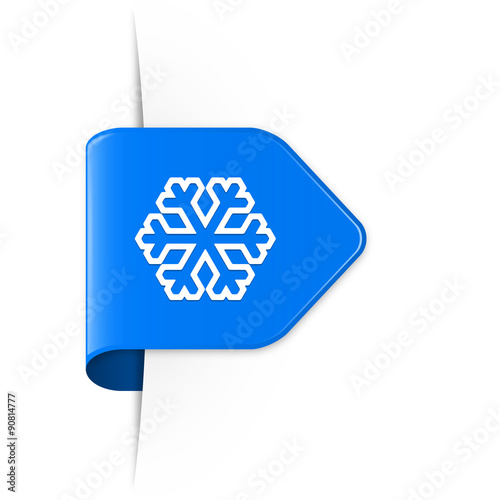 Snowflake - Blauer Sticker Pfeil mit Schatten