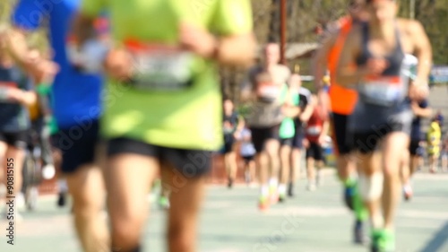 Wallpaper Mural Blurred mass of a people marathon running Torontodigital.ca