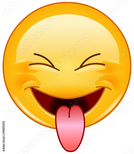 Stuck out tongue and tightly closed eyes emoticon