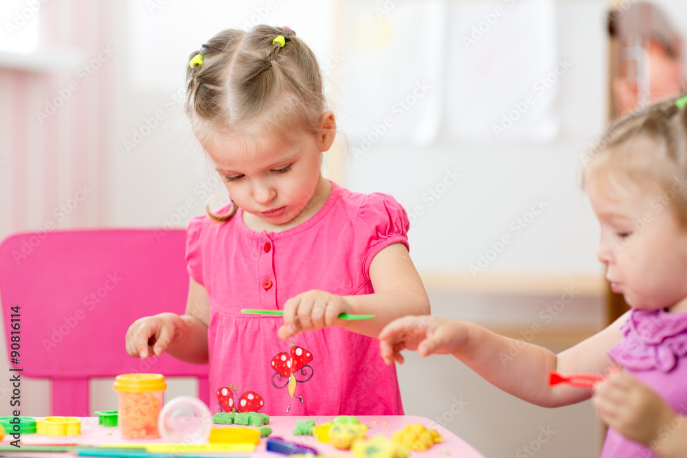 Fototapeta premium children making by hands