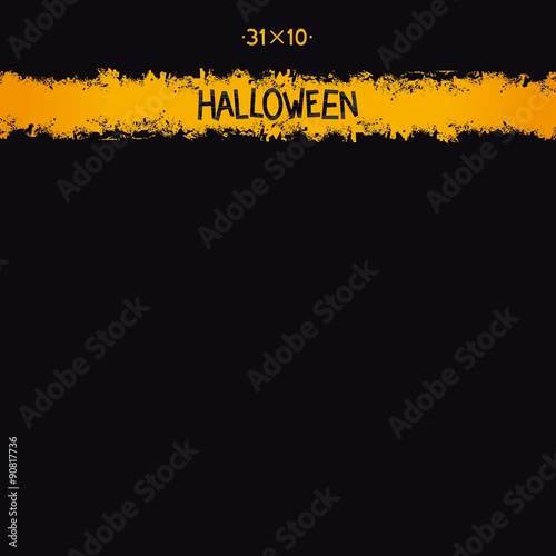 Halloween background with grunge ribbon and lettering. Vector eps 8