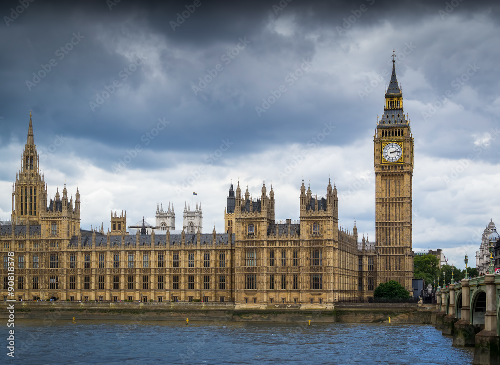 Big Ben and Houses of Parliament with Thames