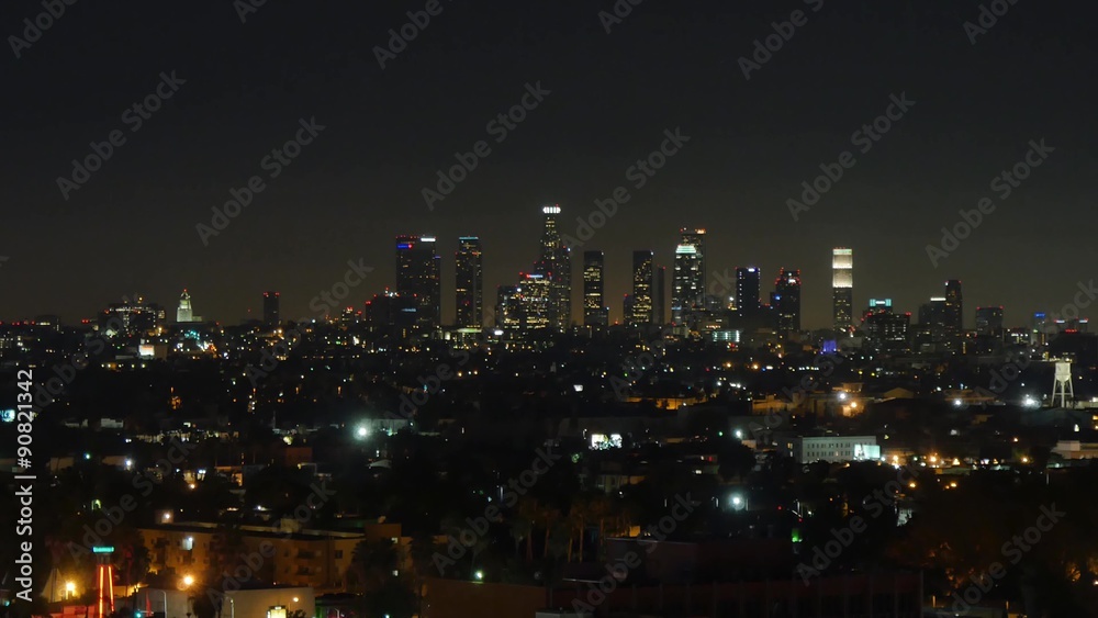 Nighttime Los Angeles Skyline