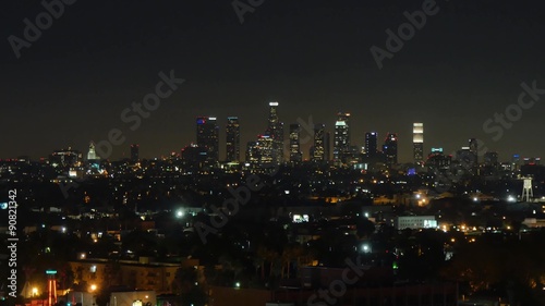 Wallpaper Mural Nighttime Los Angeles Skyline Torontodigital.ca