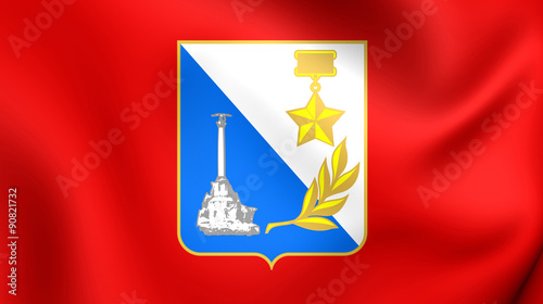 Tableau sur toile Flag of Sevastopol City, Russia.