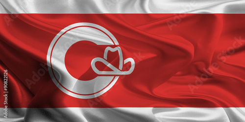 Принти на полотні Waving Fabric Flag of Canadian City of Calgary