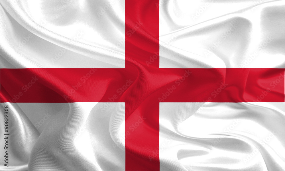 Waving Fabric Flag of England, UK Waving Fabric Flag of England, UK