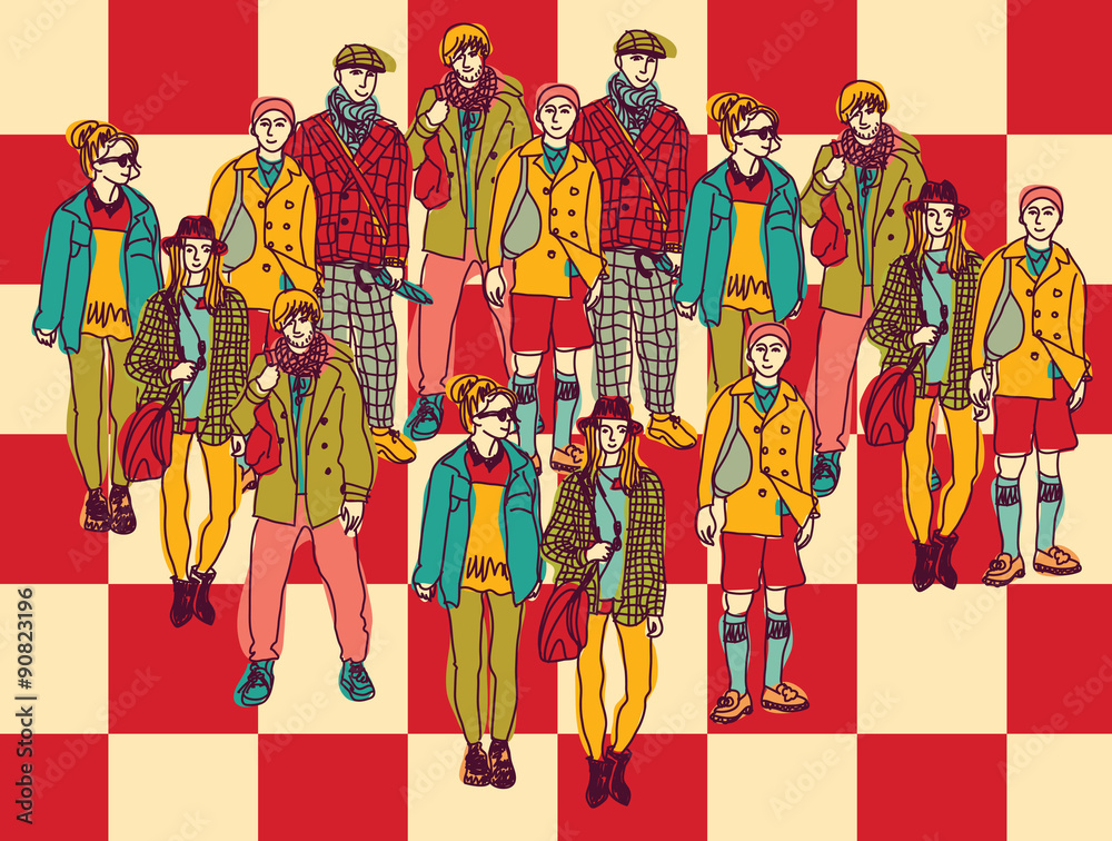 Politics chessboard group people color Politics chessboard group people color