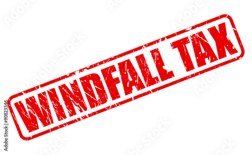 Windfall Tax red stamp text