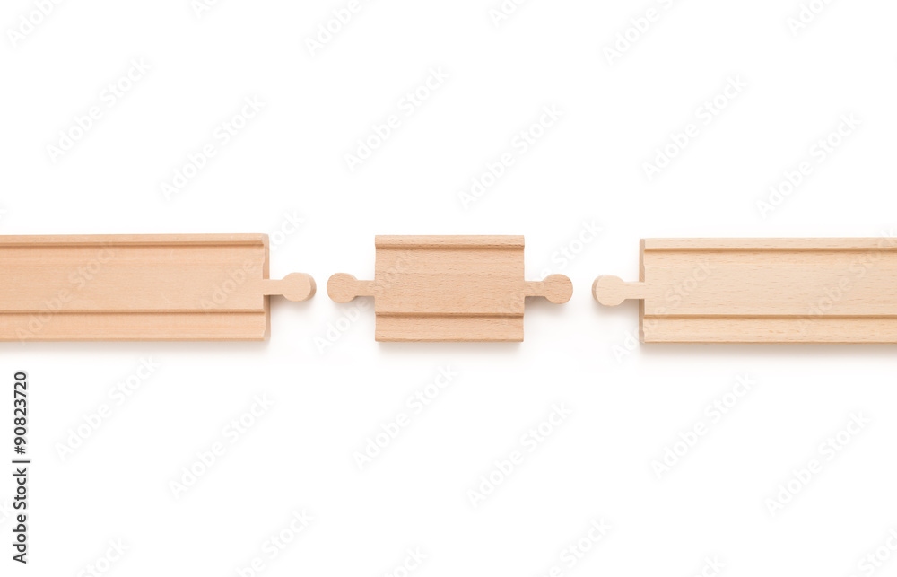 Wooden railroad track Wooden railroad track