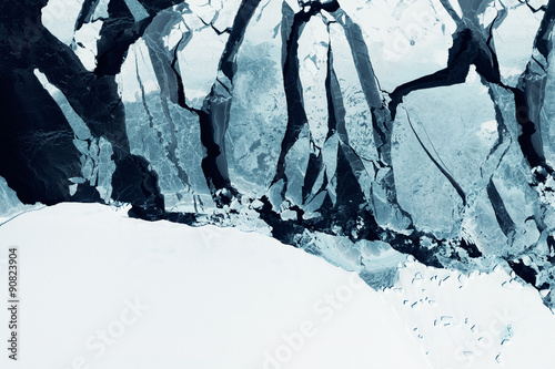 Glaciers of Greenland. Some graphics are provided by NASA.