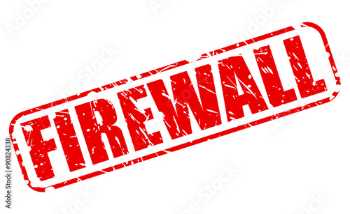 Firewall red stamp text