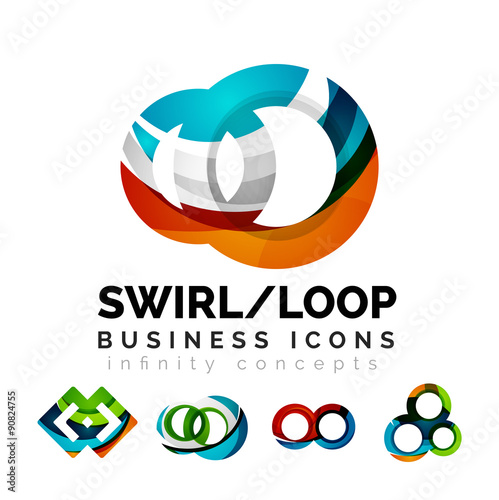 Set of infinity concepts, loop logo designs Free Download Set of infinity concepts, loop logo designs - GFXLoad