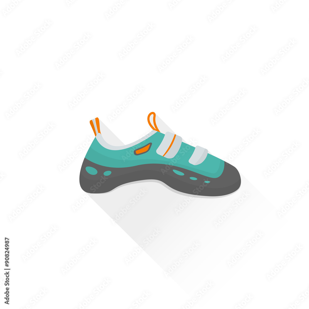 color alpinism equipment shoes icon illustration. color alpinism equipment shoes icon illustration.