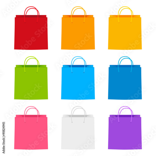 Set of paper shopping bags 
