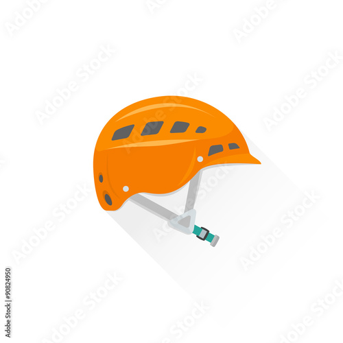 color alpinism equipment helmet icon illustration.