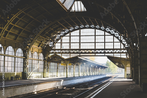 light penetrates to the train station