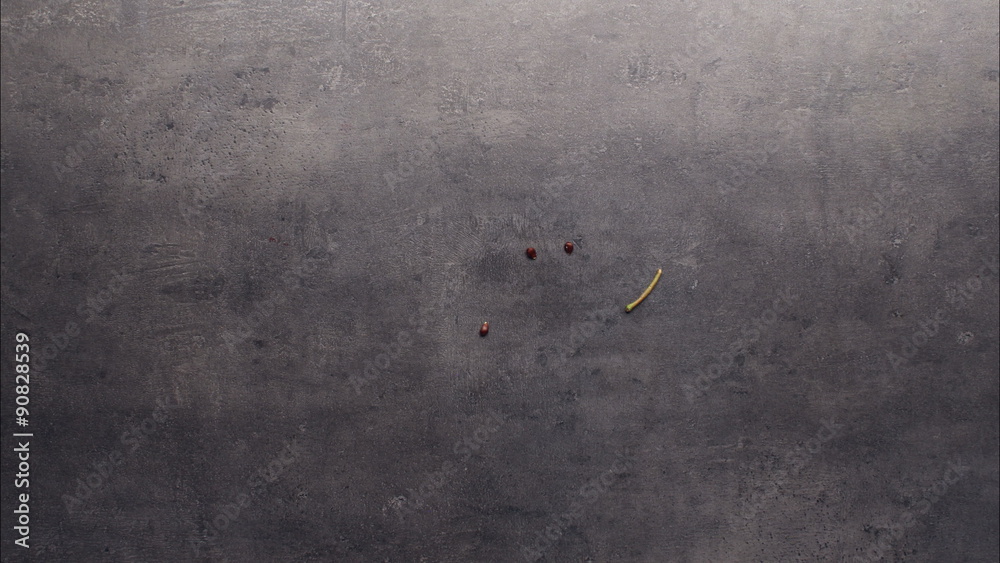 Eating apple, stop motion animation