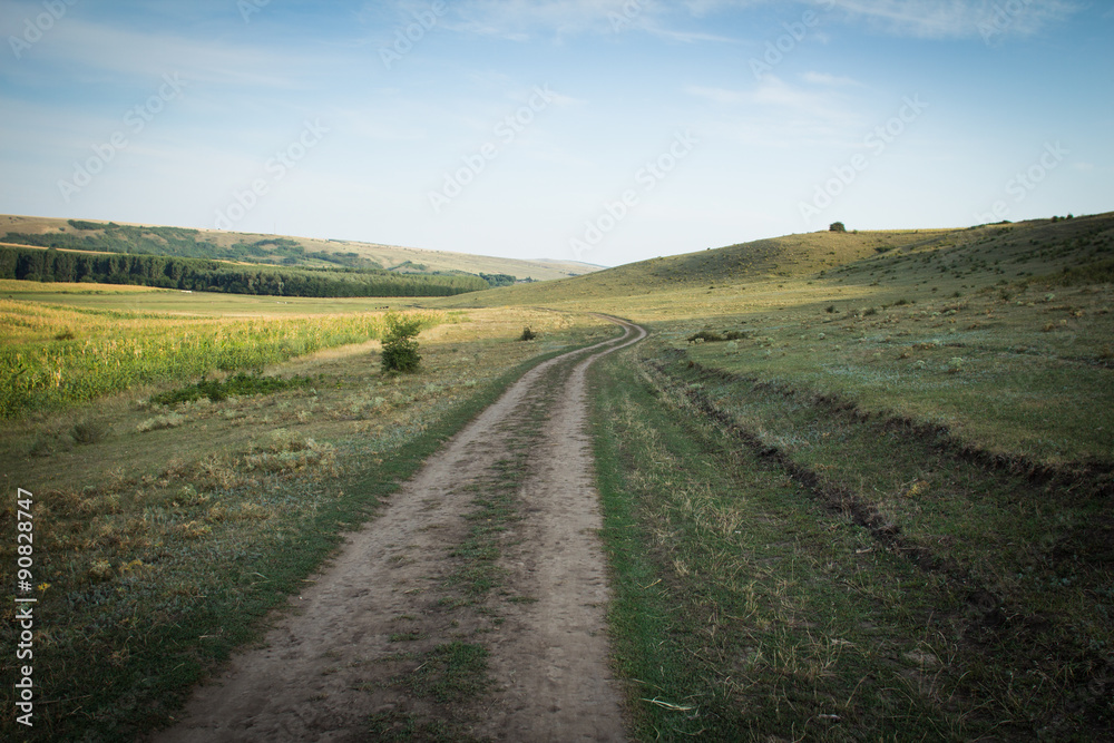 Dirt road in the countryside