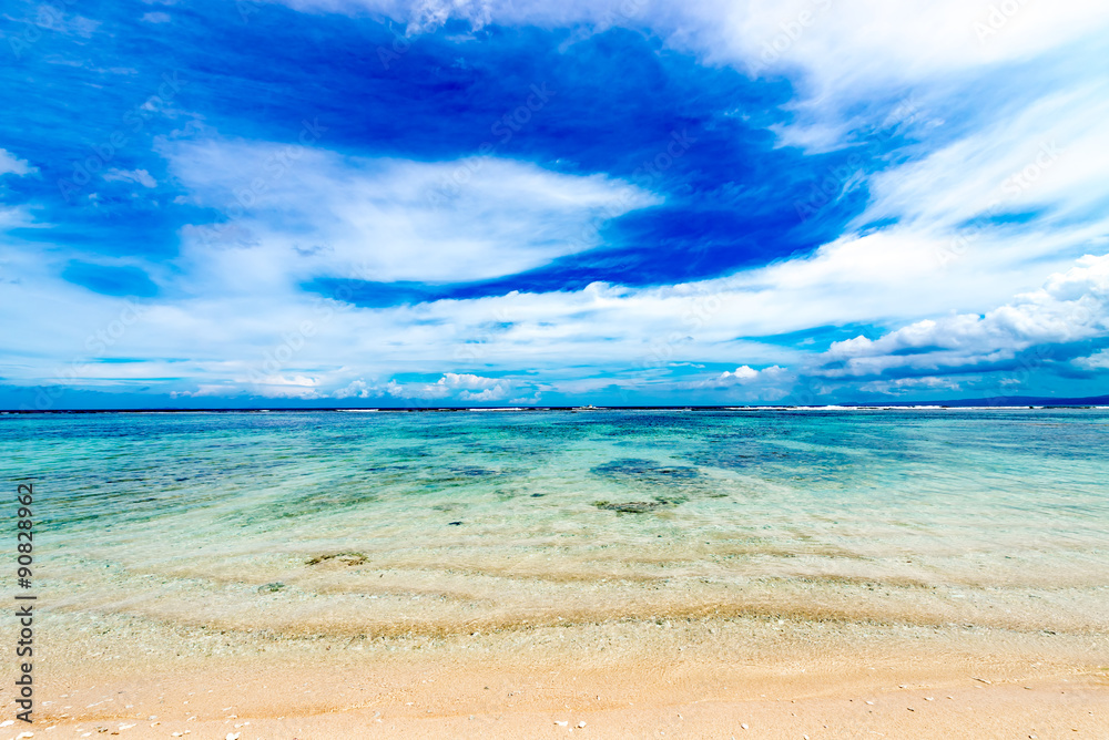 Obraz premium Sea, beach, landscape. Okinawa, Japan, Asia.