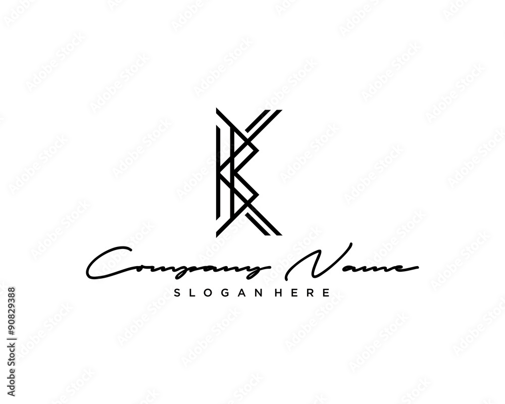 BK KB Letter Logo Icon BK KB Letter Logo Icon