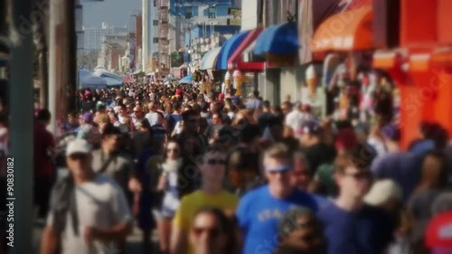 Wallpaper Mural Slow Motion Crowd of People on Venice Beach Boardwalk Torontodigital.ca