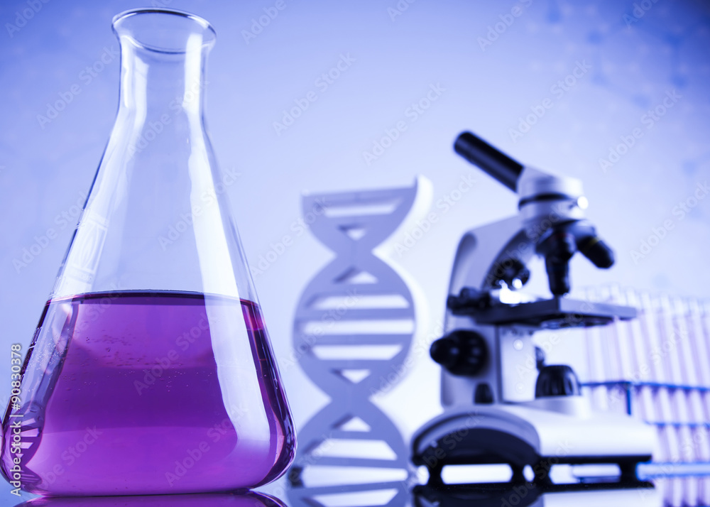Microscope in medical laboratory glassware
Microscope in medical laboratory glassware