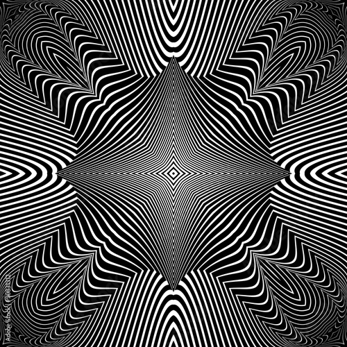 Design monochrome textured illusion background © amicabel