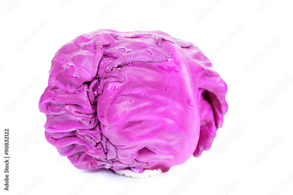 Fototapeta premium Red cabbage isolated on white 