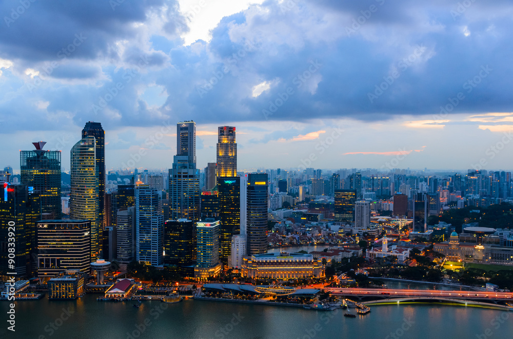 Obraz premium Singapore downtown