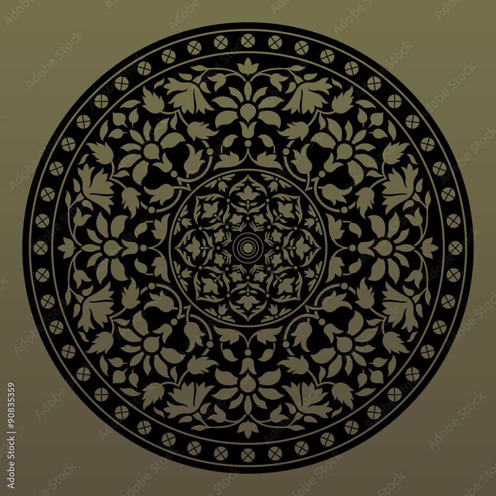 Ornamental round pattern in indian style. Vector illustration Ornamental round pattern in indian style. Vector illustration