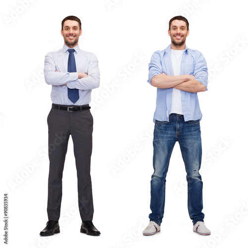 Photography same man in different style clothes