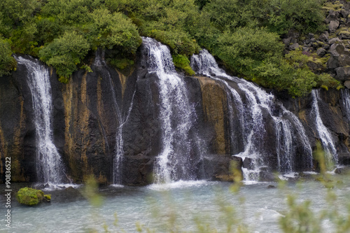 Fototapeta Naklejka Na Ścianę i Meble -  Hraunfossar waterfall