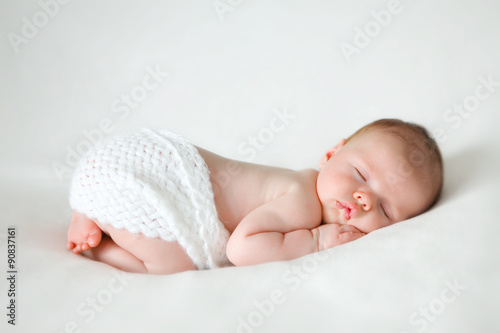 sleeping newborn baby