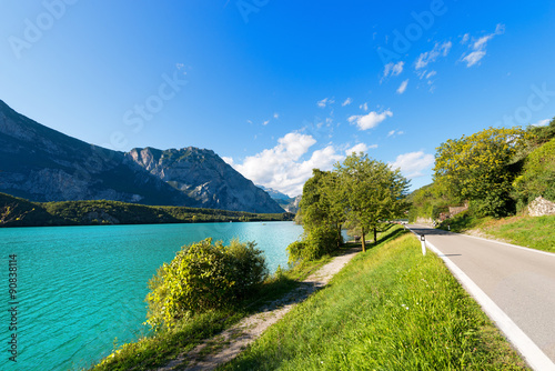 Cavedine Lake - Trentino Italy / Lago di Cavedine (Cavedine Lake) small alpine lake in Trentino Alto Adige, Italy, Europe photo