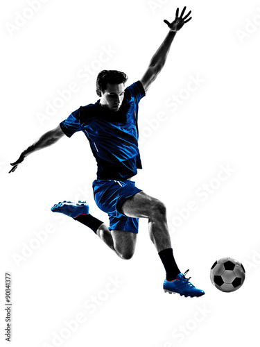 Fototapeta Naklejka Na Ścianę i Meble -  italian soccer player man silhouette 