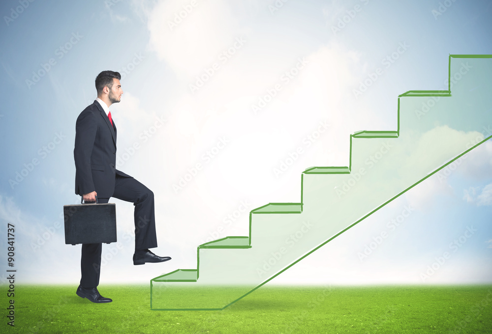 Stepping up a staircase Stepping up a staircase