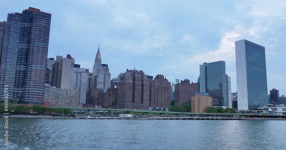 Dusk Manhattan Establishing Shot New York City Dusk Manhattan Establishing Shot New York City