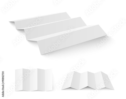 Blank white paper vector template